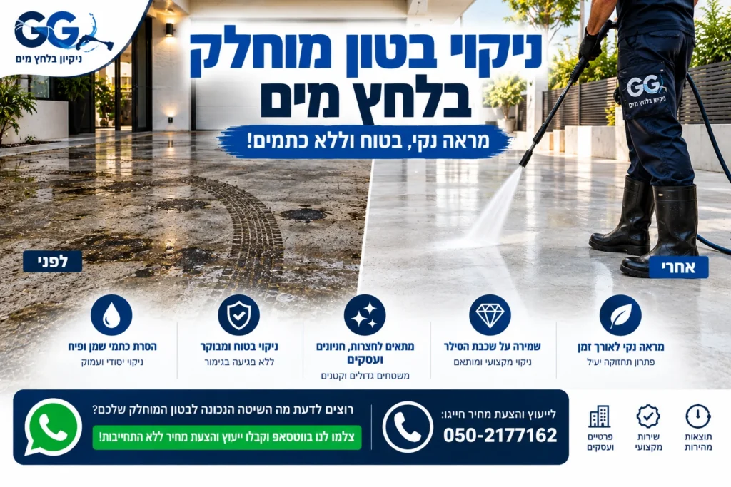 ניקוי בטון מוחלק